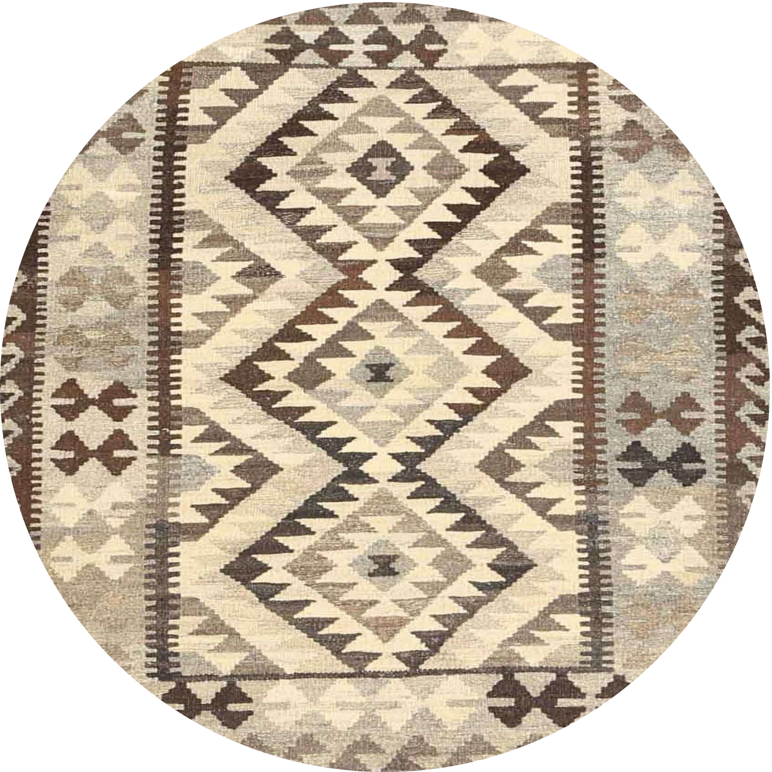 Ahgly Company Machine Washable Indoor Round Contemporary Dark Almond ...