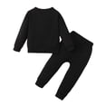 thumbnail image 3 of Outfits for Boys 7-8 Toddler Kids Baby Boys Girls Pajamas Cartoon Cute Print Long Sleeve Top Trousers Outfits Set Z0F-Black, 18-24 Months, 3 of 8