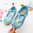 thumbnail image 2 of Zapatos individuales de Disney para niñas, novedad de primavera, zapatos de princesa elsa, zapatos pequeños de cuero con lazo, zapatos de actuación para niñas y bebés, plantilla de 26 cm de 16,3 cm Gao Jinjia LED, 2 of 2