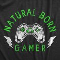 thumbnail image 2 of Mens Natural Born Gamer T Shirt Funny Video Game Lovers Controller Tee for Guys Graphic Tees, 2 of 7