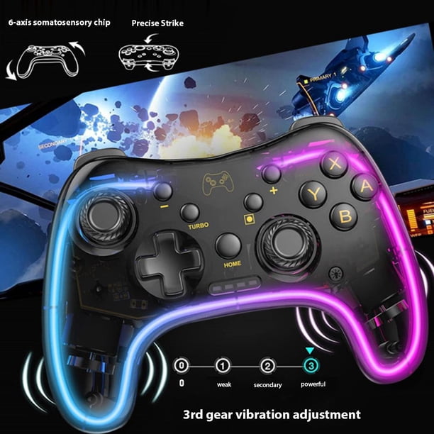 Wireless Gamepad for NS/NS Lite/NS OLED Game Controller (Transparent Black)