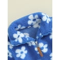 thumbnail image 6 of Wassery Toddler Baby Girls Fleece Jacket Little Girls Long Sleeve Stand Collar Flower Print Coat 6M 12M 18M 24M 3T 4T Kids Girls Fall Winter Warm Outerwear, 6 of 9
