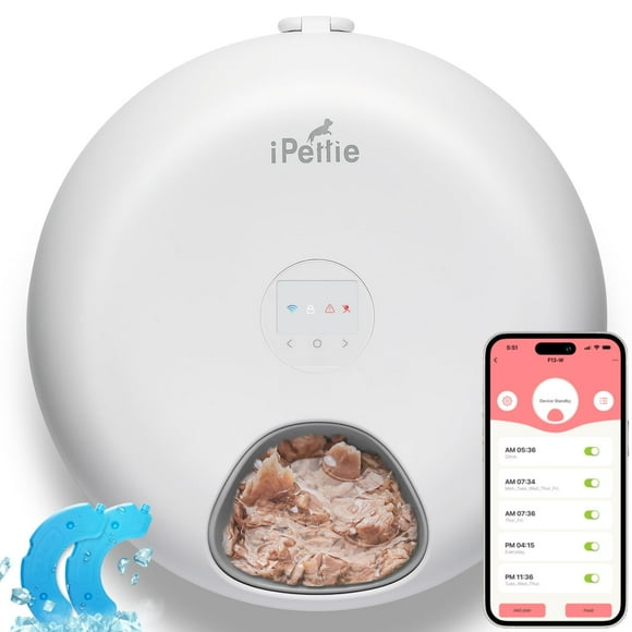 Dispensador automático de comida para gatos iPettie Donuts Frost WiFi 6