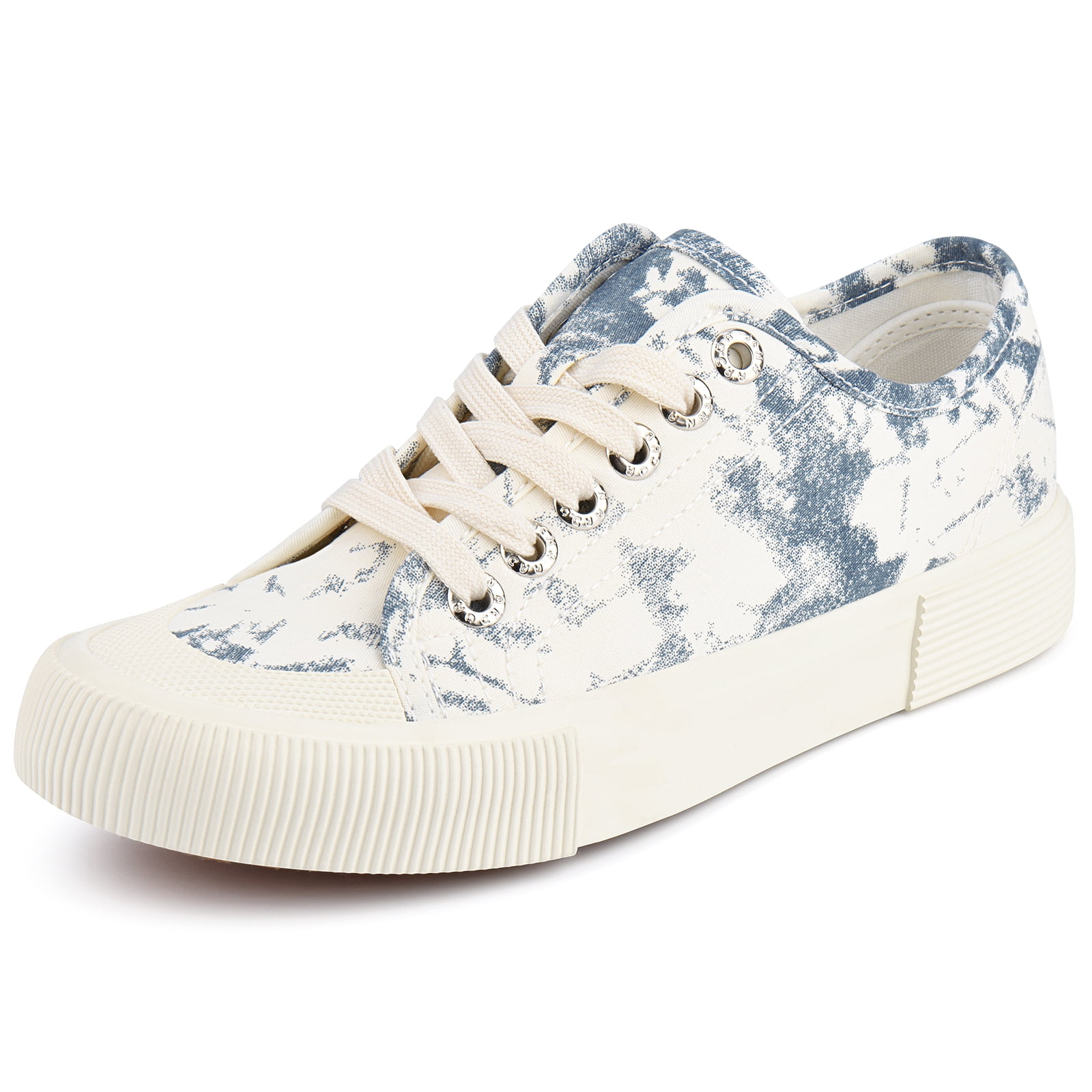 JENN ARDOR Women's Canvas Fashion Sneakers Comfortable Low Top Lace Up Comfortable Casual Shoes Walking Flats