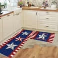 thumbnail image 4 of Lilixerw 2 PCS 4th of July Kitchen Rugs and Mats Patriotic Door Mats Independence Day Memorial Day Flag Day Red White Blue Floor Rugs, 4 of 6