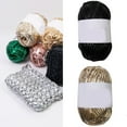 thumbnail image 2 of 18mm Wide Metallic T-Shirt Yarn 100g/Roll 87.48Yard Total Glossing Yarn Metallic Knitting Yarn for Crochet Bag Basket, 2 of 13