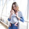 Amerteer Baby Wrap Ergo Carrier Sling - Available in 5 Colors - Baby Sling, Baby Carrier Wrap, Cuddle Up Baby Wrap - Specialized Baby Slings and Wraps for Infants and Newborn - Gray