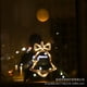 thumbnail image 3 of Luz LED colgante 3D para ventana, decoración navideña, ciervos de Navidad, campanas, pino, árbol, estrellas, Luna, luz LED de Navidad, 3 of 3