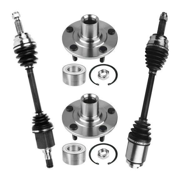 AutoShack Front Wheel Bearing Hubs CV Axles Kit Pair Replacement for 2011-2013 Jeep Patriot FWD 2007-2012 Dodge Caliber FWD 2011-2013 Jeep Compass FWD 5-Lug 5 HUB010400533