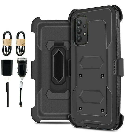 Value Pack ! for Samsung Galaxy A72 5G Heavy Duty Phone Case 360° Cover Clip Kickstand Holster Hybrid Shock Bumper