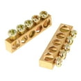 10pcs 5Hole Electrical Distribution Wire Screw Terminal Brass Ground