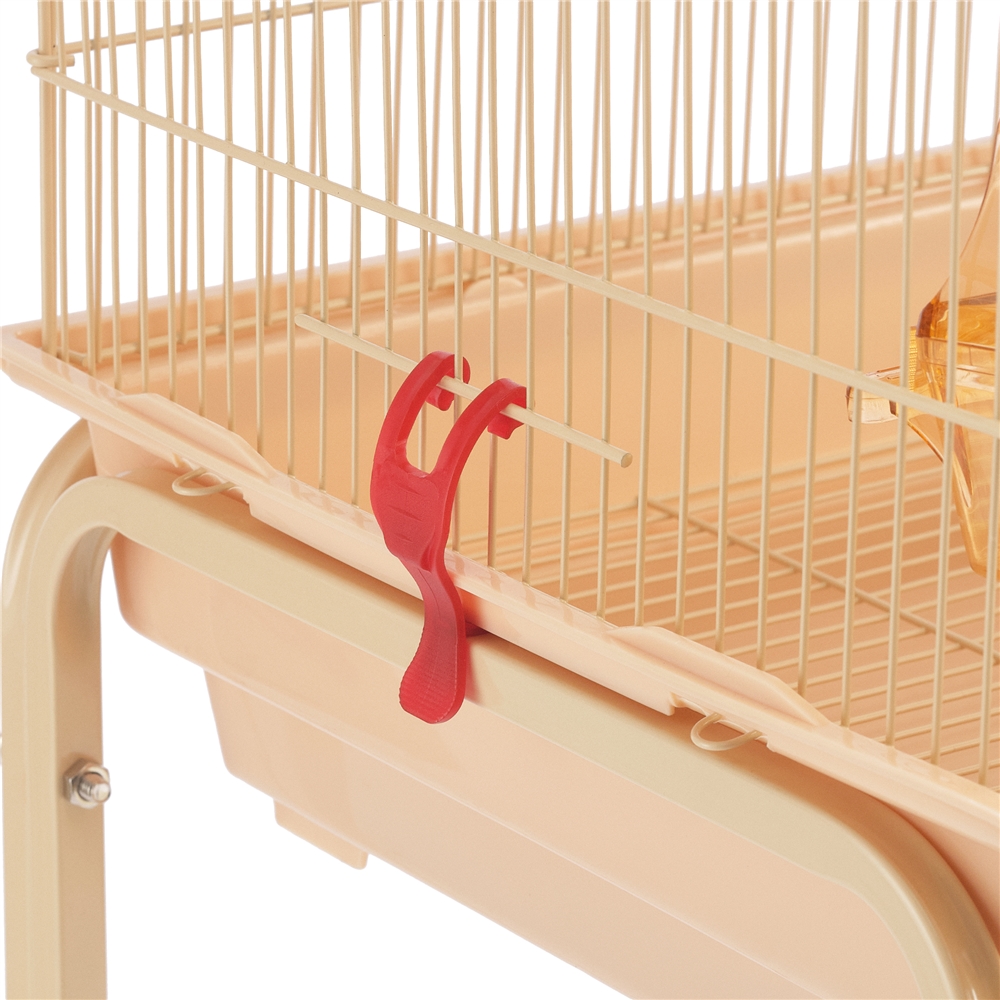 Renwick 62.4" Metal Bird Parrot Cage with Detachable Stand, Almond
