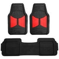 thumbnail image 1 of FH Group 2 Tone Color Floor Mats for Car SUV Van Auto All Weather Heavy Duty Universal Mats 8 Colors, 1 of 3