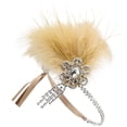 thumbnail image 3 of Flapper Headband Plume Headpiece 1920s Headband Bling Sparkling Flapper Accessory, 3 of 8