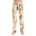 thumbnail image 2 of Trgacdwlo Cat Pumpkin Print Womens Pajama Bottoms Fall Womens Halloween Pj Pants Funny Ghost Graphic Elastic Waist Sleep Pants Women, 2 of 7