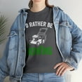 thumbnail image 7 of I'd Rather Be Mowing Shirt, Funny Lawn Mower Tee, Gift For Dad - ID: 514, 7 of 7