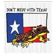 thumbnail image 2 of Ambesonne Reptile Shower Curtain, American Texas City, 69"Wx70"L, Multicolor, 2 of 4