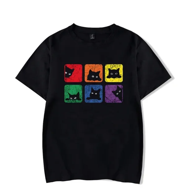 Camisetas de manga corta para hombre, camiseta con el orgullo de los amantes de los gatos, camisetas gráficas, ropa de calle Harajuku, tendencia de moda, camisetas de marca para hombre