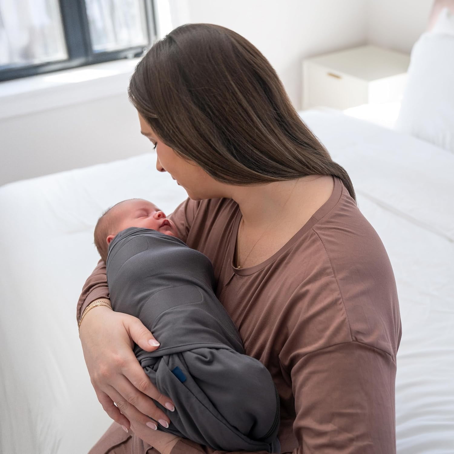 HALO SleepSack SuperSoft 3-Way Baby Swaddle Wearable Blanket, Small, Charcoal