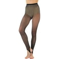 thumbnail image 5 of ToBeInStyle Women's Wavy Scales Fishnet Stirrup Footless Tights - Black, 5 of 6