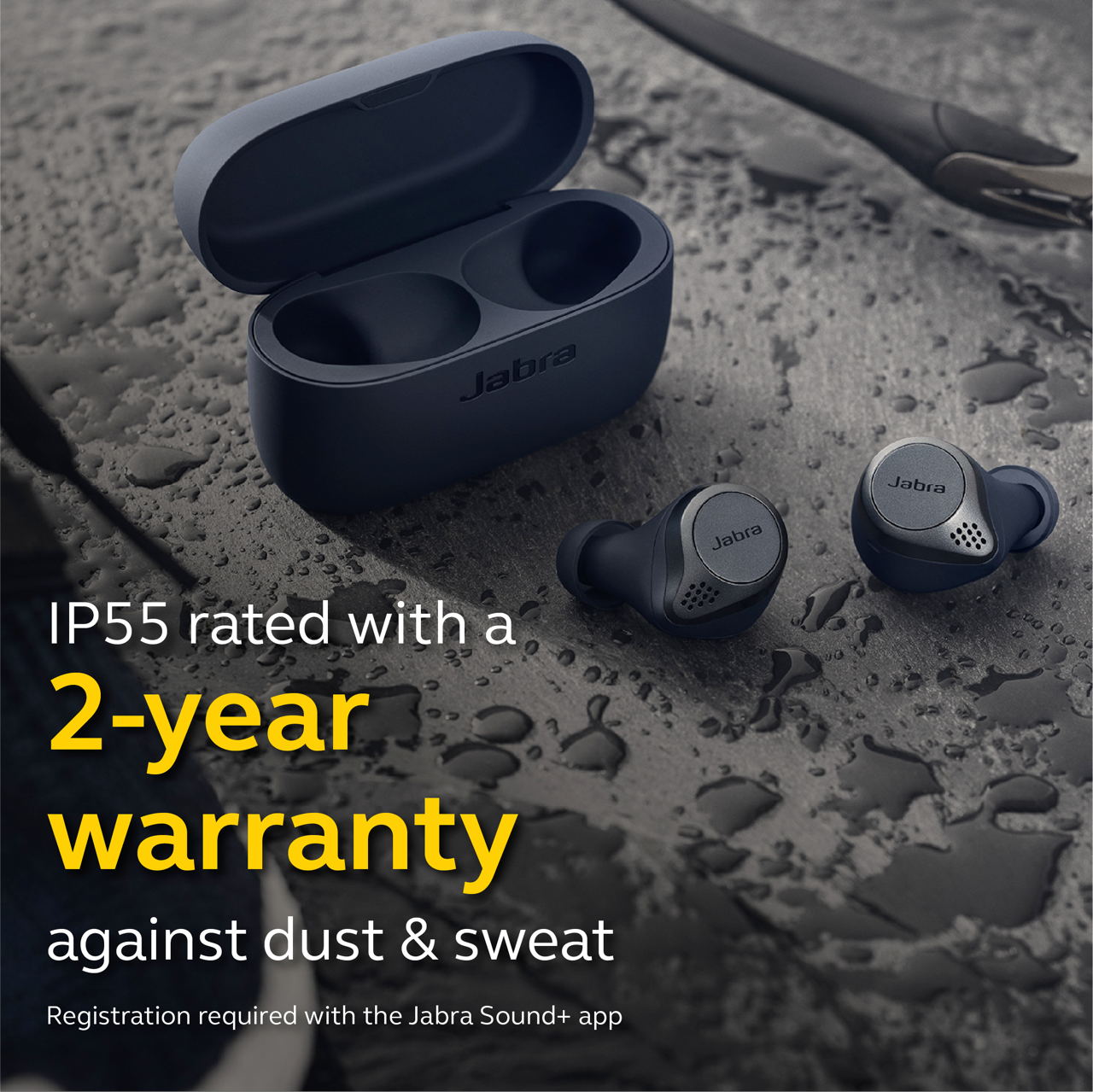 Jabra Elite Active 75t True Wireless Earbuds, Noise Cancelling, Navy - image 5 of 7