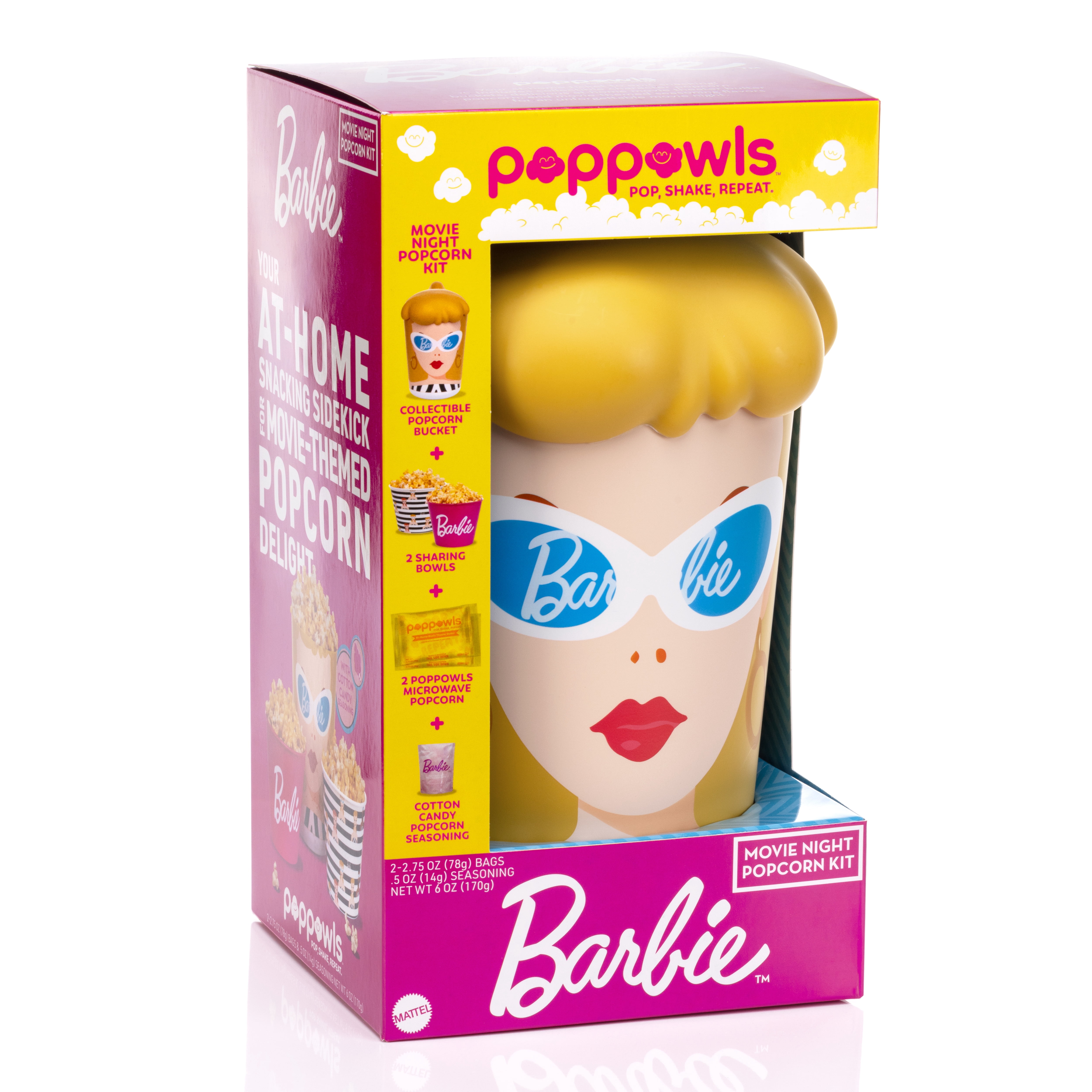 Poppowls: Barbie Poppowls At-Home Movie Theater Microwave Popcorn Kit