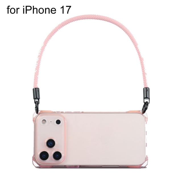 for IPhone17/17Pro/17 Pro Max/17Air Solid-Color Wristband Phone Leather