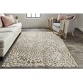 thumbnail image 4 of HomeRoots 511769 12 x 15 ft. Brown & Ivory Abstract Stain Resistant Rectangle Area Rug, 4 of 5