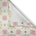 thumbnail image 6 of Ambesonne Spanish Tile Valance & Curtain, Ethnic Snowflake Motif, 55"x36", Ivory Coral and Fawn, 6 of 7