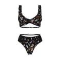 thumbnail image 4 of Rocae Butterfly1 for Bikini Set for Women Two Piece Sexy High Swimsuits Split Crossover Bikini X-Large, 4 of 9