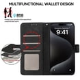 thumbnail image 2 of Decase Flip Case with Card Holder for Samsung Galaxy A53 5G,Wallet PU Leather Magnetic Protective Cellphone Case for Samsung Galaxy A53 5G Folio Book Cover with Stand,Black, 2 of 7