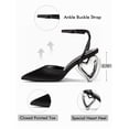 thumbnail image 3 of Women's thick-soled wedge-heeled sandals with hemp bottom, chain link, raffia weaving strap, one-step slip-on, summer casual shoes, thick-soled slippers, 3 of 5