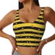 thumbnail image 1 of Balery Striped With Bees Sujetadores deportivos con espalda cruzada para mujer, acolchados, sin costuras, de alto impacto, ideales para yoga, gimnasio, entrenamiento y fitness.-, 1 of 8