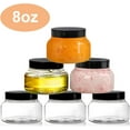 thumbnail image 4 of IEMIEBSHA 16 Pack 8 Oz Plastic Jars with Lids, Clear Body Scrub Jars Empty Refillable Containers Round Low Profile Samples Jars for Makeup, Body Butter, Creams, Slime, Travel Storage, 4 of 9