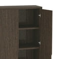 thumbnail image 6 of Rivington Modern Bookcase Cabinet in Walnut (5-Shelf) - Set of 2, 6 of 12