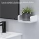 thumbnail image 5 of Cateissary Estante de pared Estante flotante blanco Estante de cubo en forma de U Estantería de baño para pared de baño Dormitorio Cocina Oficina Juegos de accesorios de baño Numero 3 Cateissary HA026341-03, 5 of 6