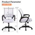 thumbnail image 3 of PayLessHere White Ergonomic Office Chair - Adjustable Mesh w/Lumbar Support, 3 of 8