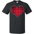 thumbnail image 3 of Inktastic Red Plaid Heart T-Shirt, 3 of 5