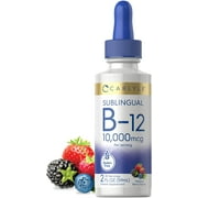 Vitamin B12 Sublingual | 10,000mcg | 2 fl oz | Vegetarian Liquid | by Carlyle