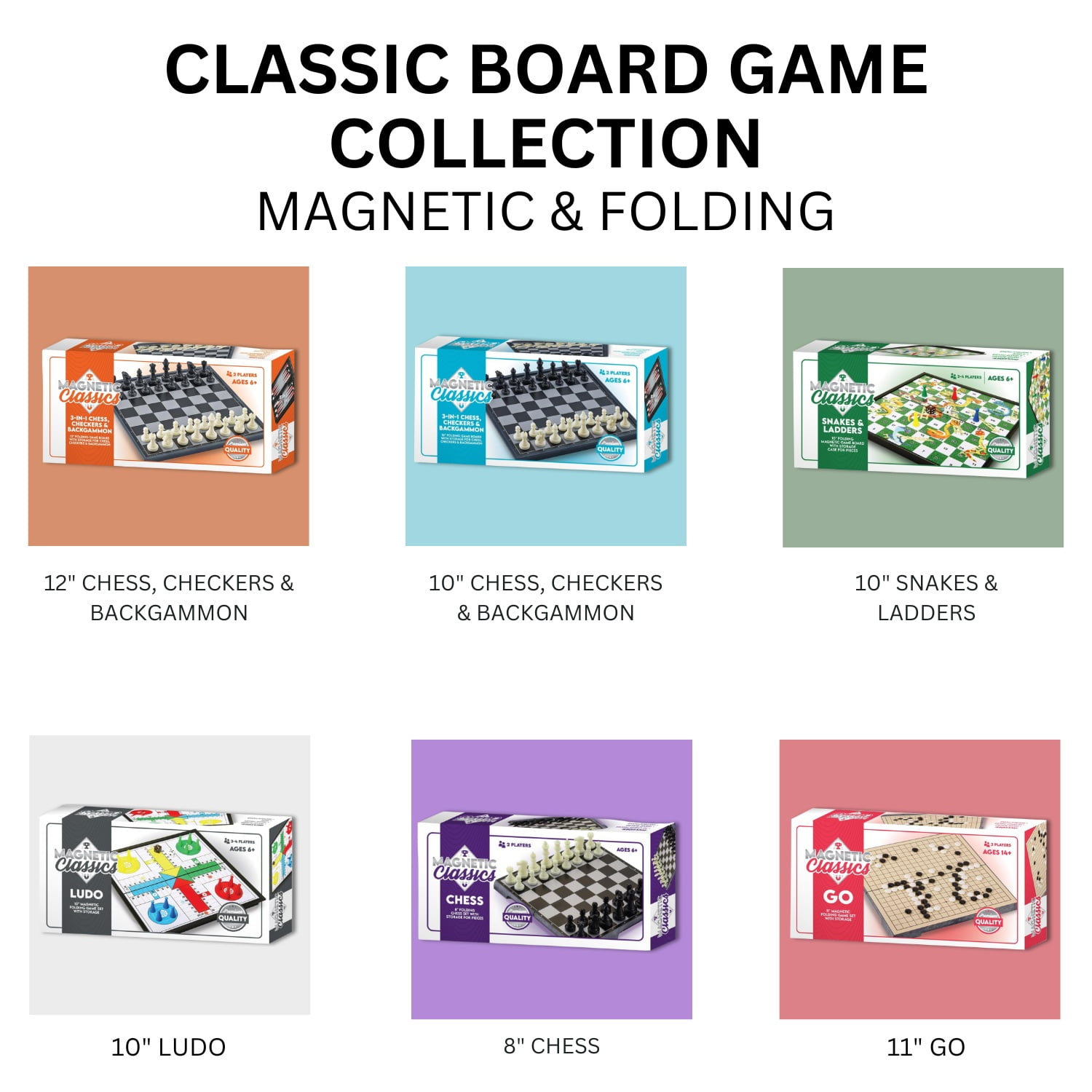 Tradeopia Magnetic Classics – 10 Inch Magnetic Snakes & Ladders, Magnetic Classic Game