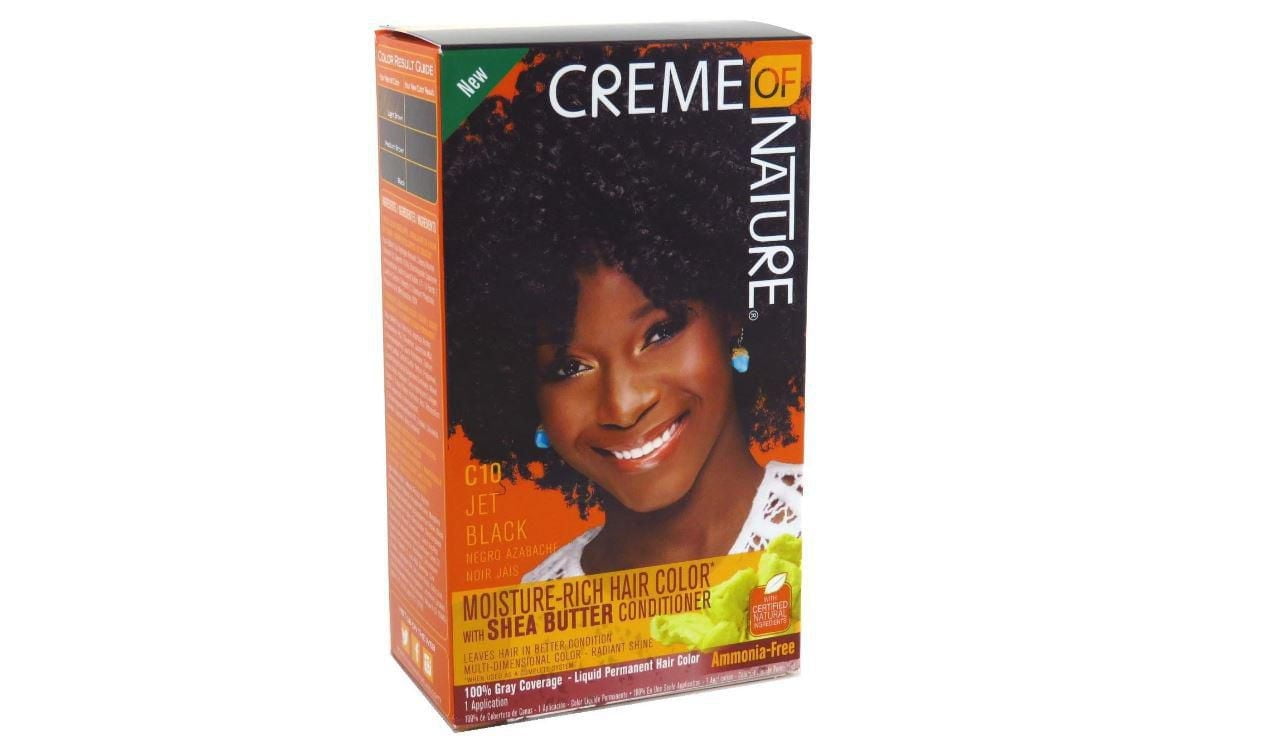 Creme Of Nature Moisture Rich Hair Color With Shea Butter- Jet Black C10, C10 jet black