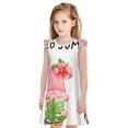 thumbnail image 1 of Vsdgher Hello Summer Gnome pour Filles Chemises de Nuit Manches Courtes à Volants Robe de Nuit Pyjama pour Fête Pyjama-Grand, 1 of 6