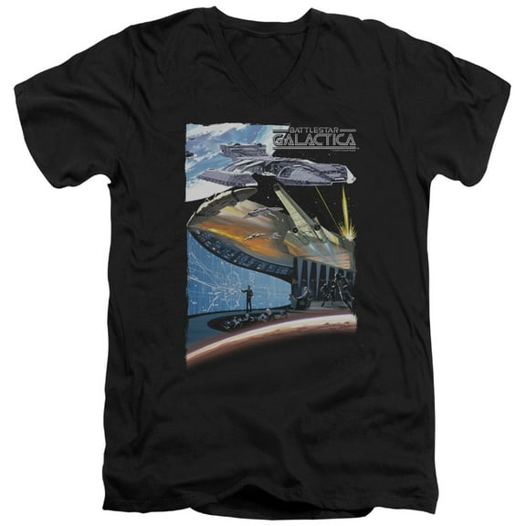Bsg - Concept Art - Slim Fit V Neck Shirt - Medium