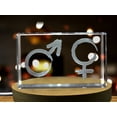 thumbnail image 4 of Gender Symbols 3D Engraved Crystal 3D Engraved Crystal Keepsake/Gift/Decor/Collectible/Souvenir, 4 of 6