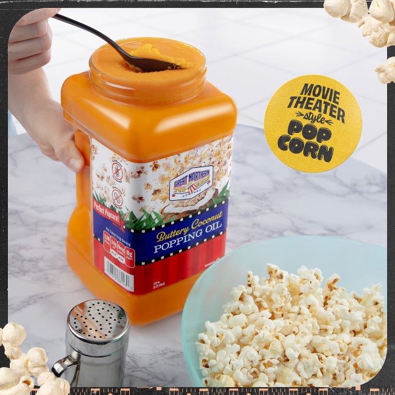 Snappy Pure White Coconut Popcorn Oil - 1 Gallon (4 Count), Colorless, For Movie Theater Style Popcorn & Cooking