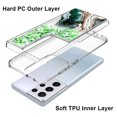 thumbnail image 2 of Samsung Galaxy S21 Ultra 5G Phone Case, Rosebono Hybrid Bling Glitter Sparkle Epoxy Graphic Marble Colorful Silicone Skin Cover Armor Case for Samsung Galaxy S21 Ultra 5G (Green), 2 of 6
