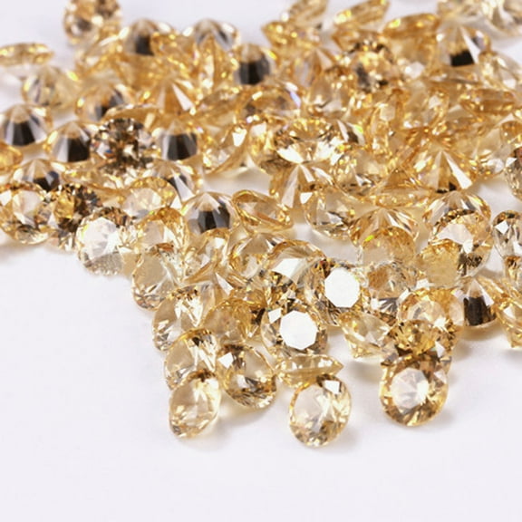 Diamond Shaped Cubic Zirconia Pointed Back Cabochons Faceted Sandy Brown 5mm