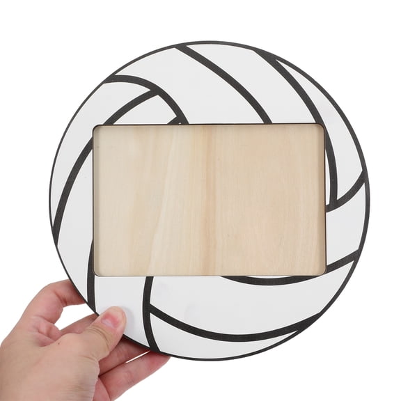 LOLIPPYY 6-Piece Natural Wood Volleyball Photo Frame Set for Sports Fans, Desktop Picture Frames for Home and Office Decor