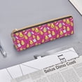 thumbnail image 3 of Rocae Green Avocado for Leather Pencil Case - Zippered Pen Case Stationery Bag Zipper Pouch Pencil Holder For Men Women Businessmen And Artists, 3 of 5
