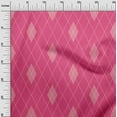 thumbnail image 2 of oneOone Viscose Chiffon Dark Pink Fabric Argyle Check Sewing Fabric By The Yard Printed Diy Clothing Sewing Supplies 42 Inches Wide, 2 of 4